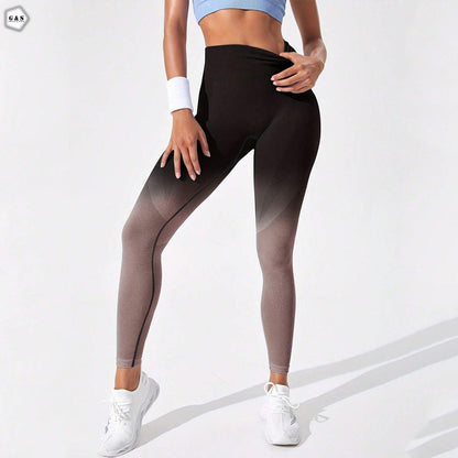 Imported High Waist Seamless Double Shaded Design Butt Lifter Gym/Yoga Legging