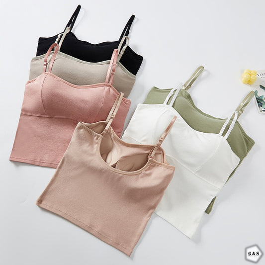 High Quality Pack Of 3 Cotton Pushup Camisoles