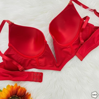 Pack Of 2 Single Padded Wired Pushup Bra & Panty Sets