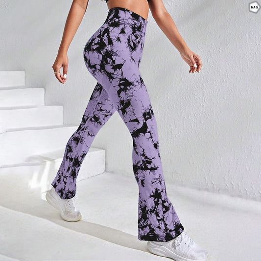 High Quality Seamless Printed Flared Gym/Yoga Legging