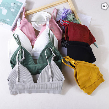 Girls Imported Pack Of 3 Cotton Sports/Casual Bralette