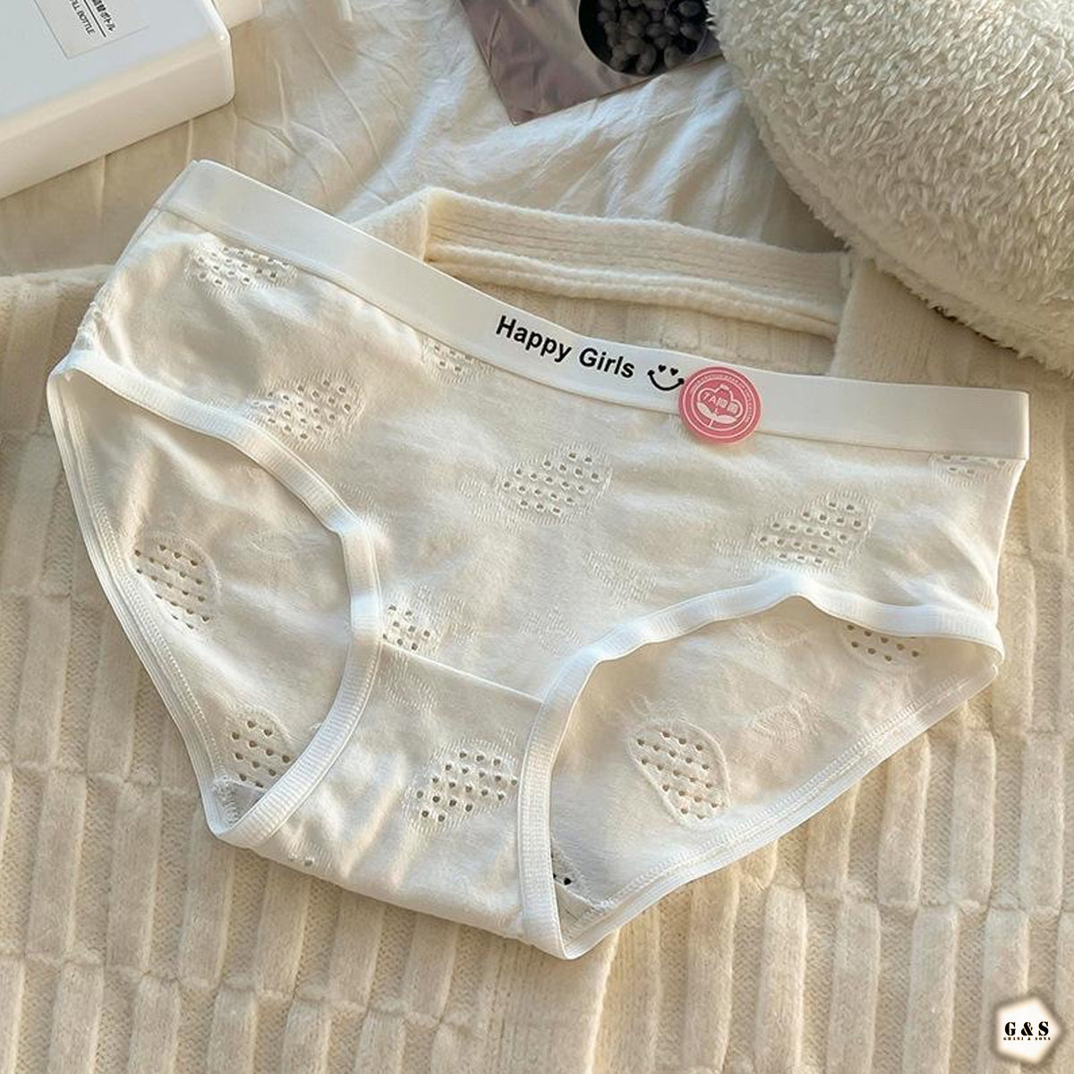 High Quality Mesh Hole Design Pack Of 5 Cotton Panties