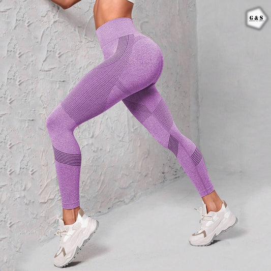 Ladies Imported Purple Color Seamless Gym/Yoga Legging