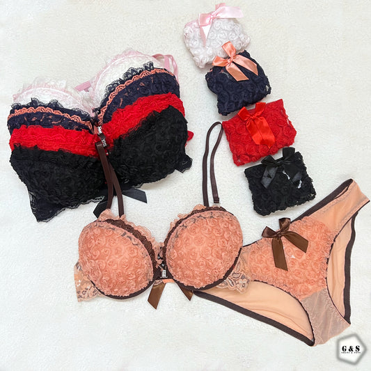 Beautiful Pack Of 2 Front Open Bra & Panty Sets