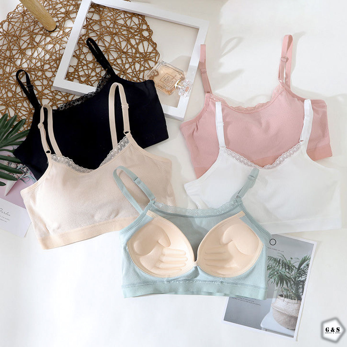 Girls Imported Pack Of 3 Pushup T-Shirt Bralette