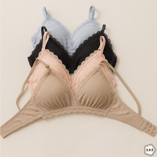 Girls Imported Pack Of 3 Cotton Back Hook Style Bralette