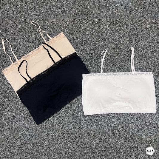 Tube Top Style Pack Of 3 Soft Padded Bralette