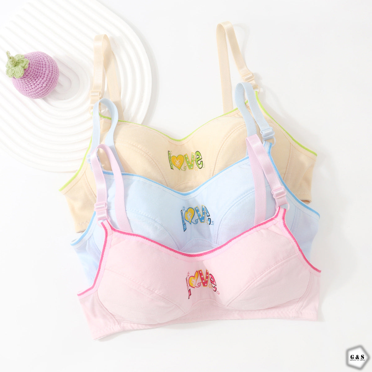 Teenagers Zero Size Pack Of 3 Back Hook Design With Adjustable Straps Bralette