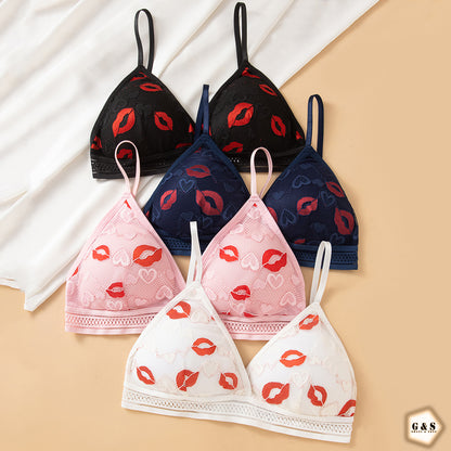Pack Of 3 Beautiful Lips Printed Lace Design