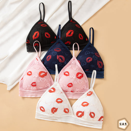 Pack Of 3 Beautiful Lips Printed Lace Design