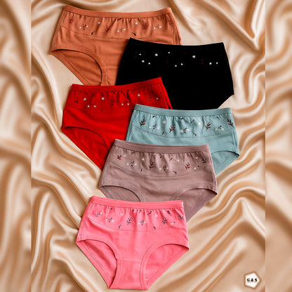 Pack Of 5 Flower Cotton Jersey Panties
