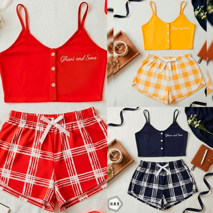 High Quality Pack Of 2 Malai Jersey Top With Short Set