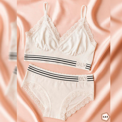 Ladies Imported High Quality Non-Padded Bralette Set