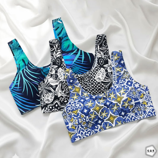 Pack Of 3 High Quality Pure Seamless Sports/Casual Bralette