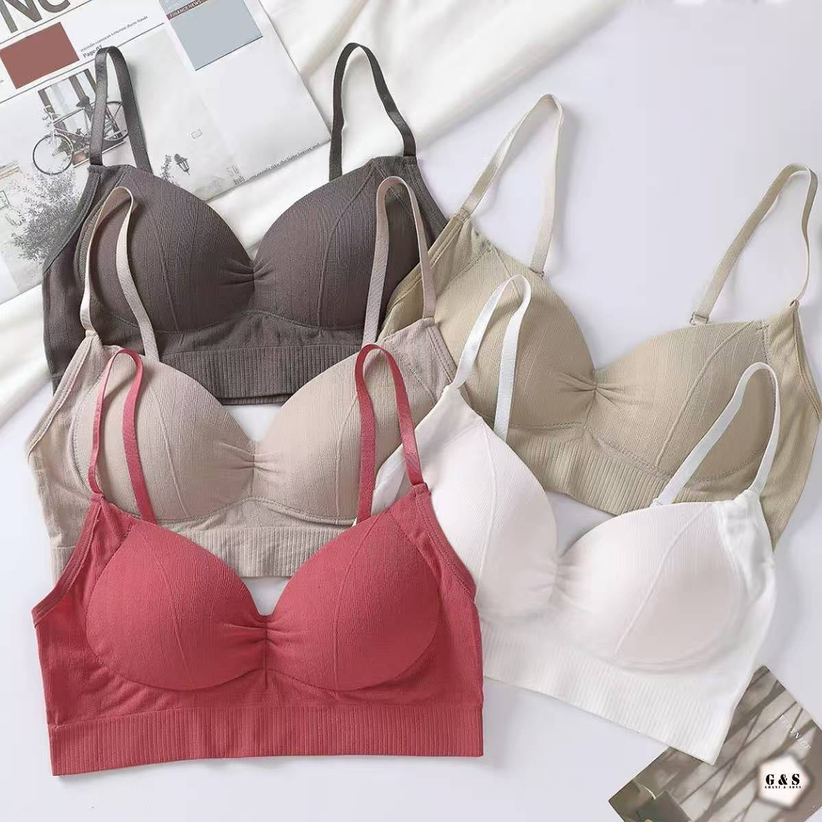 Pack Of 3 Adjustable Straps Padded Bralette