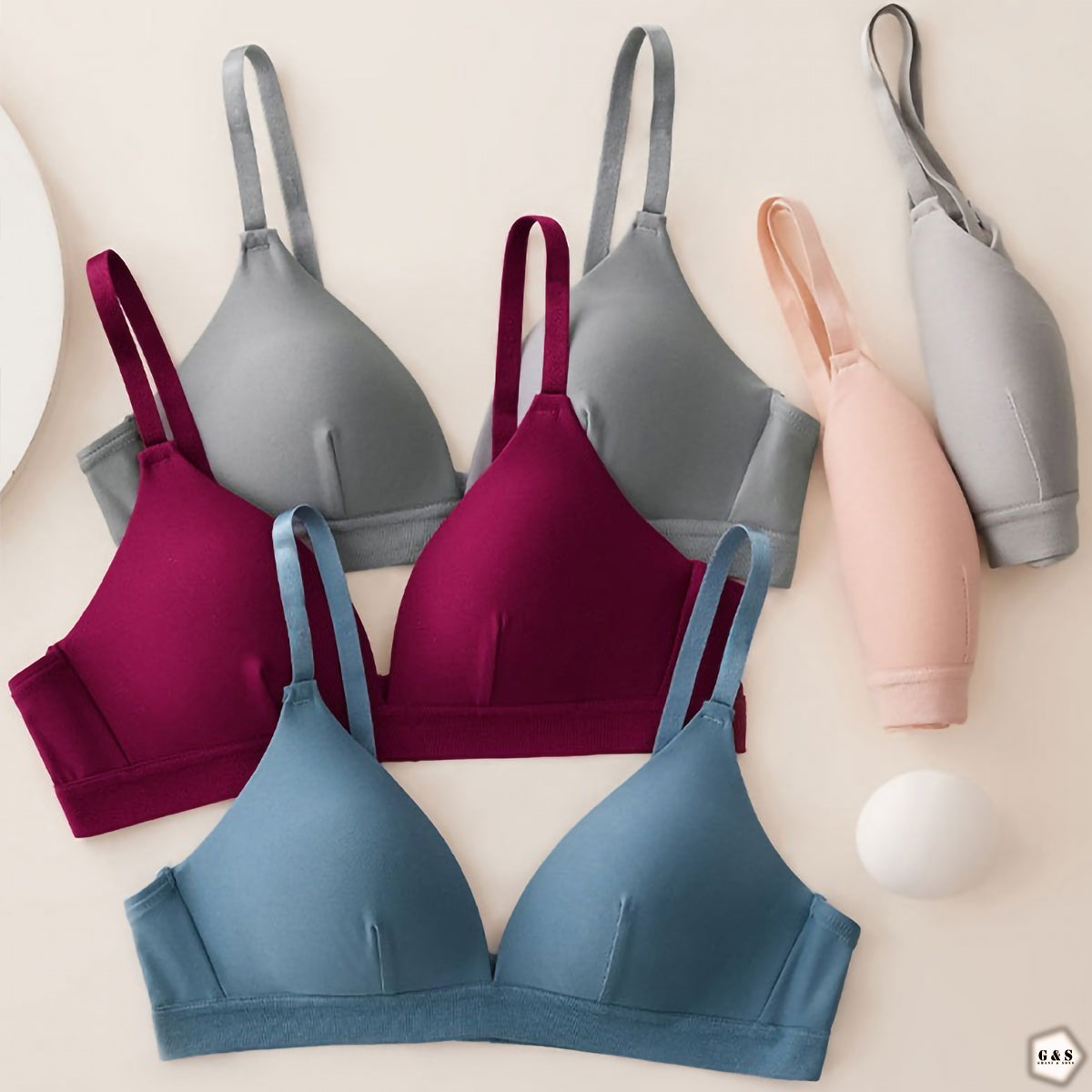 Girls Premium Quality Pure Cotton Pack Of 3 T-Shirt Bras