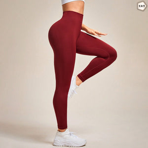 High Waist Seamless Maroon Butt Lifter Gym/Yoga Legging