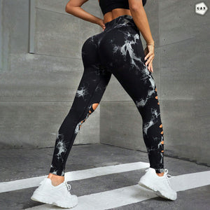 High Waist Butt Lifter Black Color Mesh Hole Gym/Yoga Legging