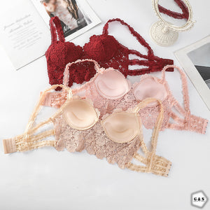 High Quality Pack Of 3 Lace Embroidery Pushup Bralette