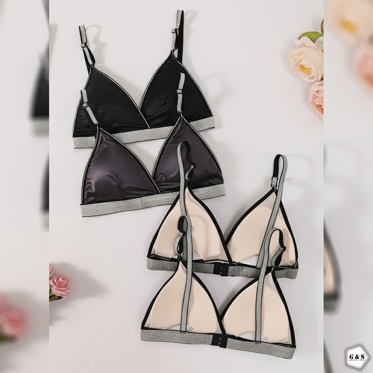 Girls Imported Pack Of 3 Silk Light Padded T-Shirt Bra/Bralette