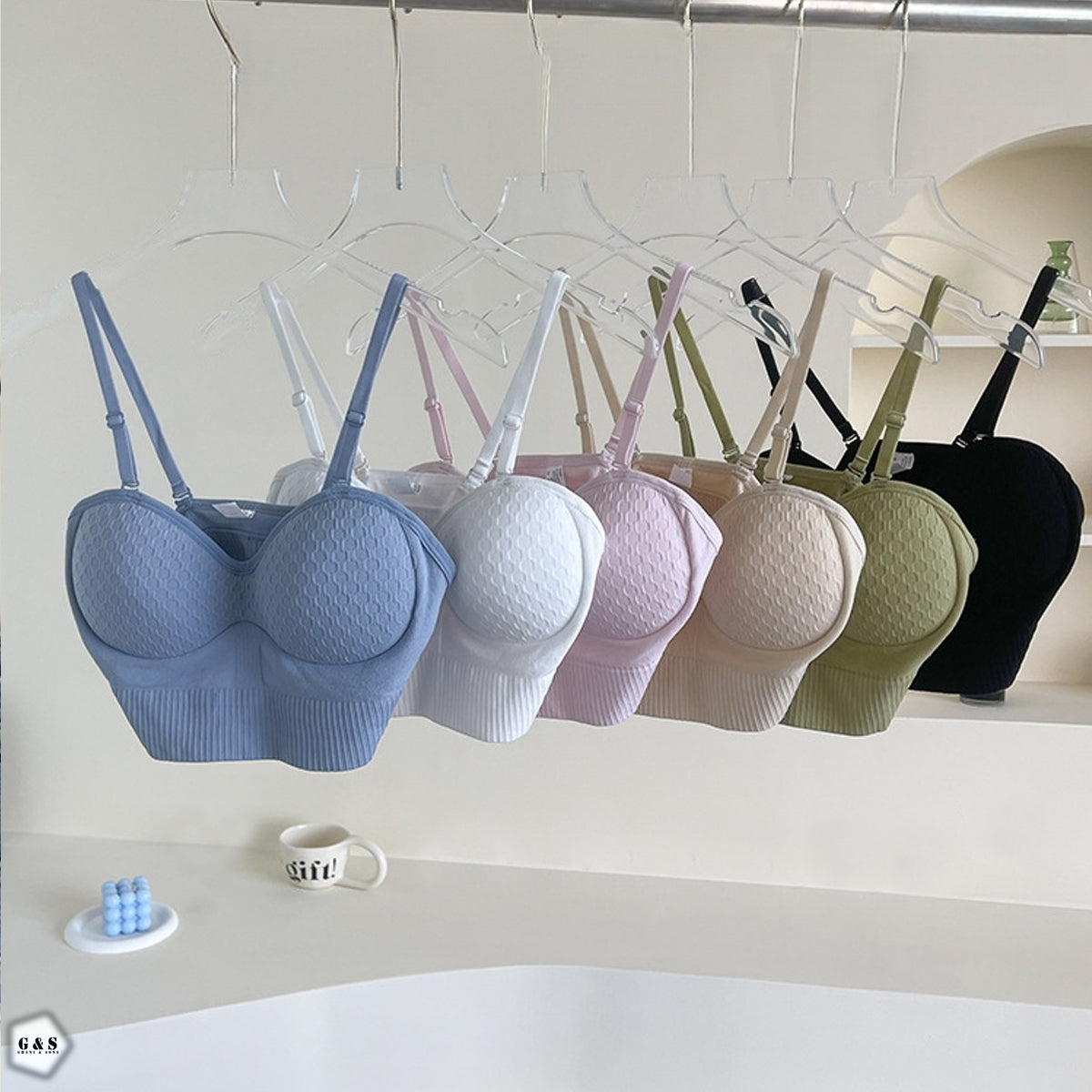 Ladies Imported Pack Of 3 Pushup Adjustable Straps Bralette