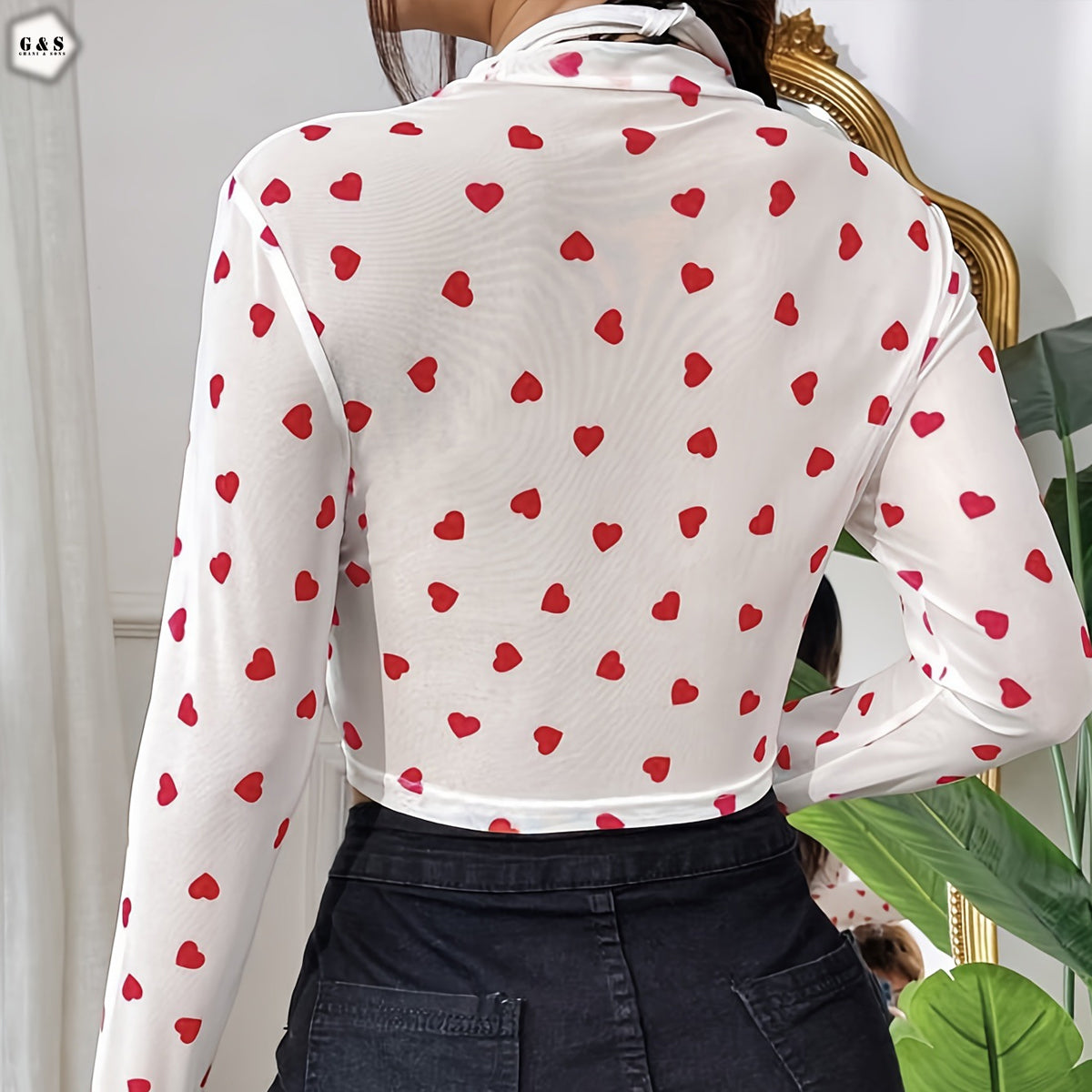 Heart Printed High Quality Fully Stretchable Gymwear/Casual Shirt