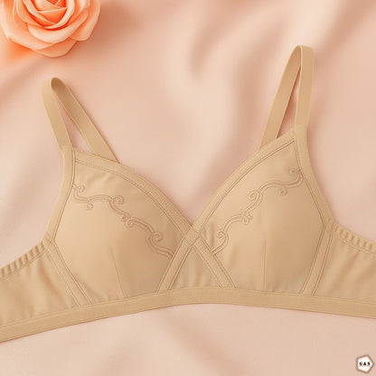Pack Of 3 Ladies Cotton Embroidered Bra