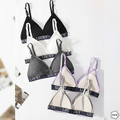 Girls Imported Pack Of 3 Cotton Light Padded T-Shirt Bra/Bralette