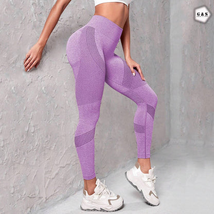 Ladies Imported Purple Color Seamless Gym/Yoga Legging