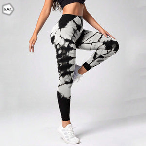 High Waist Black/White Seamless Butt Lifter Gym/Yoga Legging