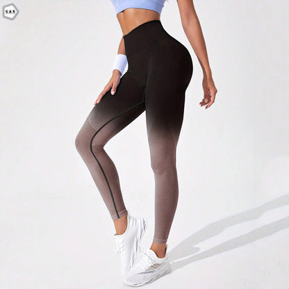 Imported High Waist Seamless Double Shaded Design Butt Lifter Gym/Yoga Legging