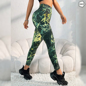 Tie-Dye Printed High Waist Seamless Butt Lifter Gym/Yoga Legging