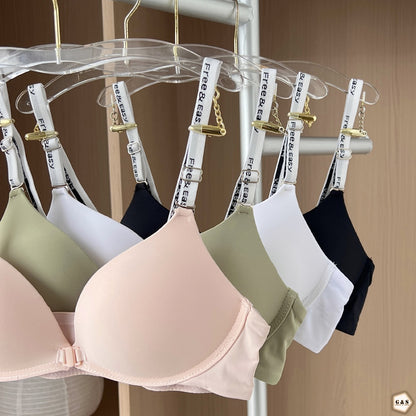 Pack Of 2 Half Cup Design Single Padded Non-Wired Front Open Pushup Bras