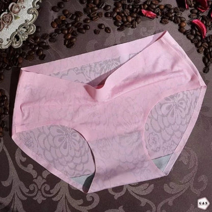 Girls Imported Pack Of 5 Flower Design High Quality Seamless Panties