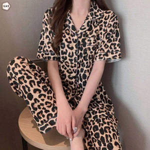 2 Piece Pajama Suit Front Open