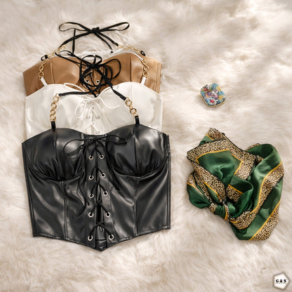 Pack Of 3 Exclusive Leather Tops