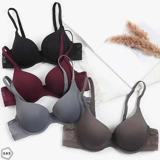 Back Net Design High Quality Pack Of 3 Pushup Bras