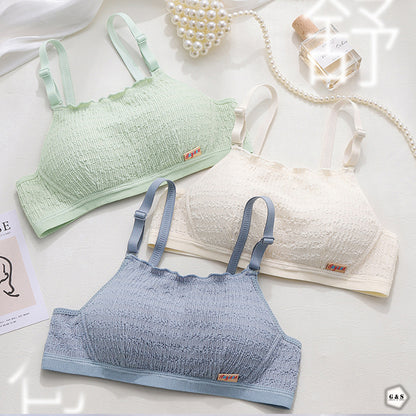 Pack Of 3 Pure Cotton Non-Wired Single Padded Small Cup Bras