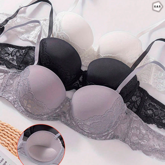 High Quality Pack Of 2 Single Padded Wired Balconette Pushup Bra