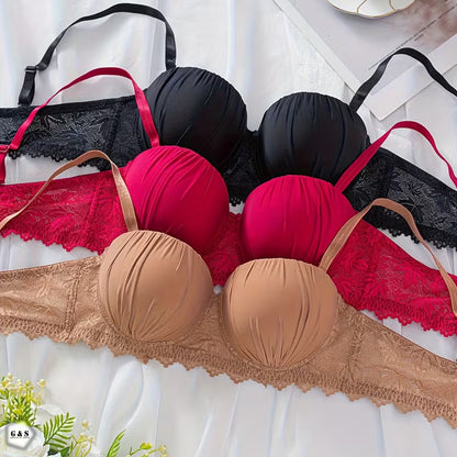 Ladies Imported Pack Of 3 Wired Single Padded Pushup Bras