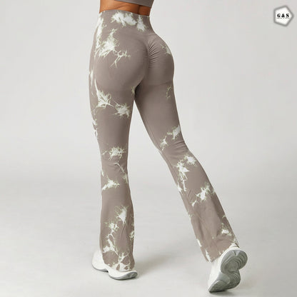 Premium Quality Seamless Printed Flared Gym/Yoga Legging
