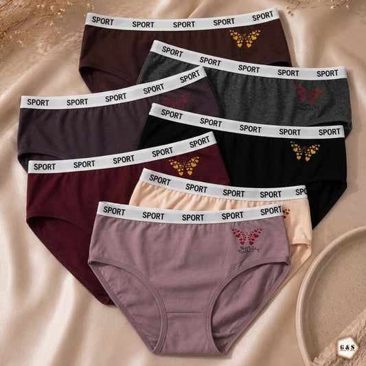 Girls Imported Pack Of 5 New Soft Cotton Jersey Panties