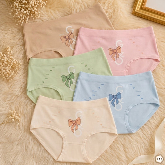 Ladies Imported Pure Hosiery Pack Of 5 Cotton Panties