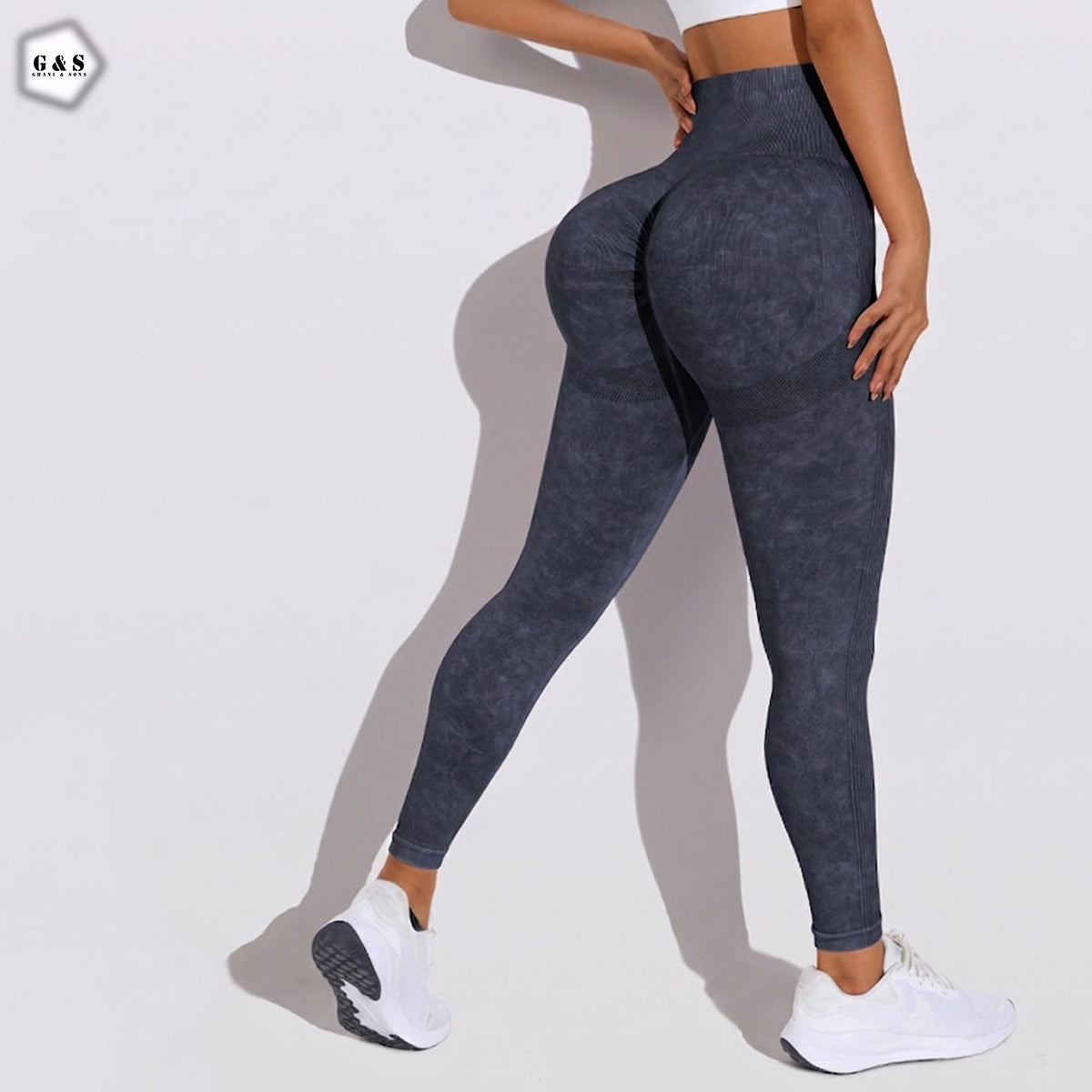 High Waist Seamless Charcoal Black Butt Lifter Gym/Yoga Legging