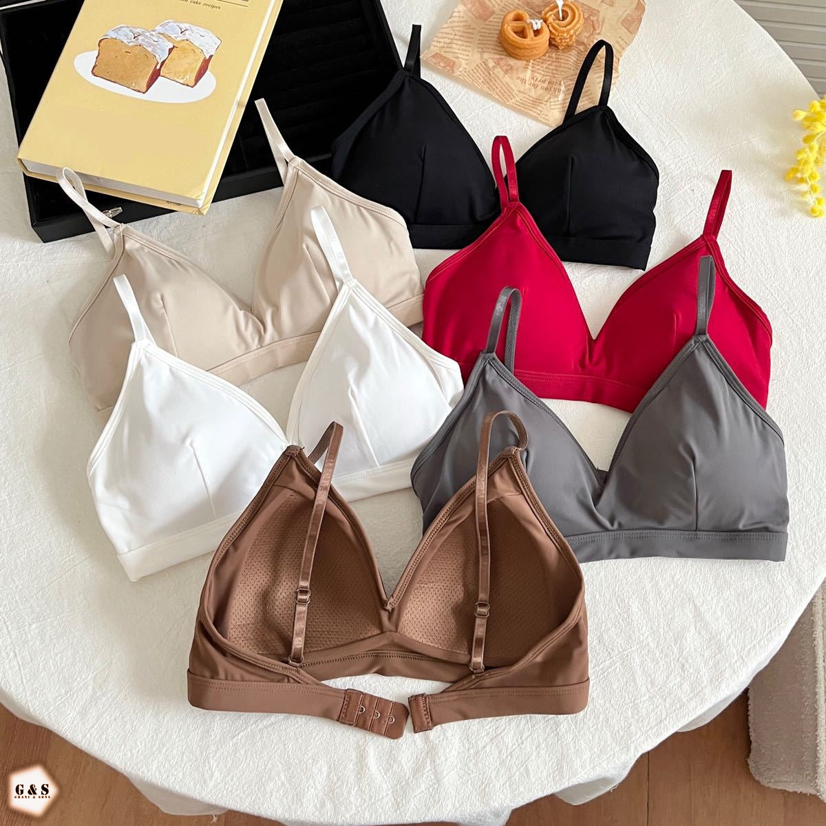 Ladies Imported Pack Of 3 Ice Silk Single Hook Design Bralette