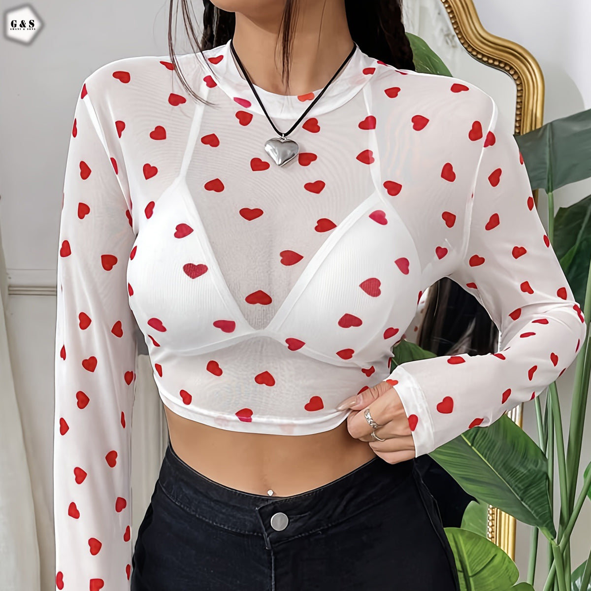 Heart Printed High Quality Fully Stretchable Gymwear/Casual Shirt