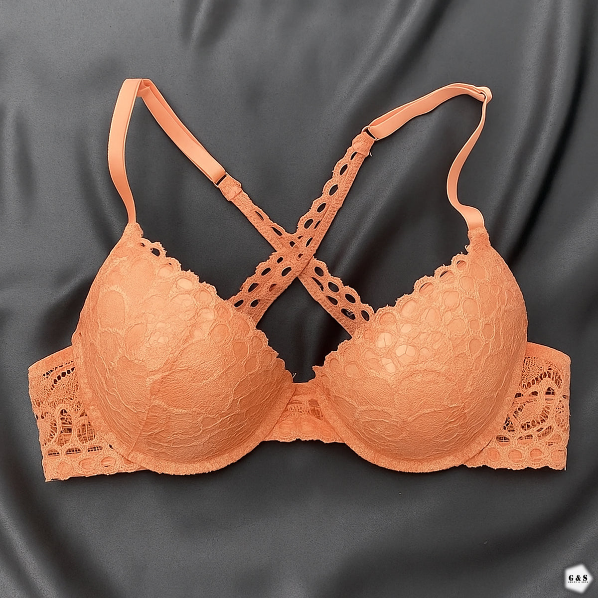 Beautifull Lace Deisgn Pack Of 3 Imported Double Padded Pushup Wired Bras