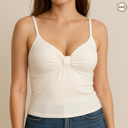 Pack Of 3 Cotton With Adjustable Straps Padded Camisoles