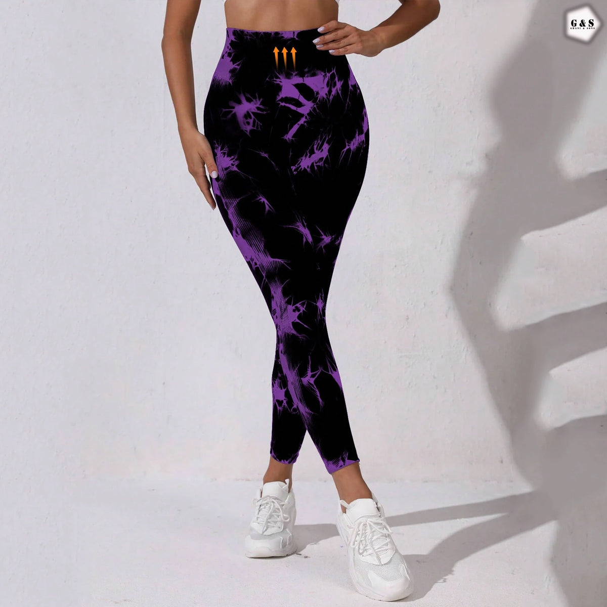 High Waist Seamless Black-Purple Butt Lifter Gym/Yoga Legging