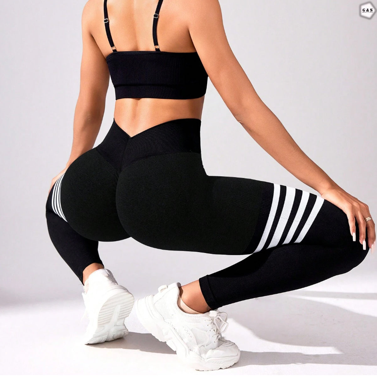Ladies Imported High Waist Seamless Black Butt Lifter Gym/Yoga Legging